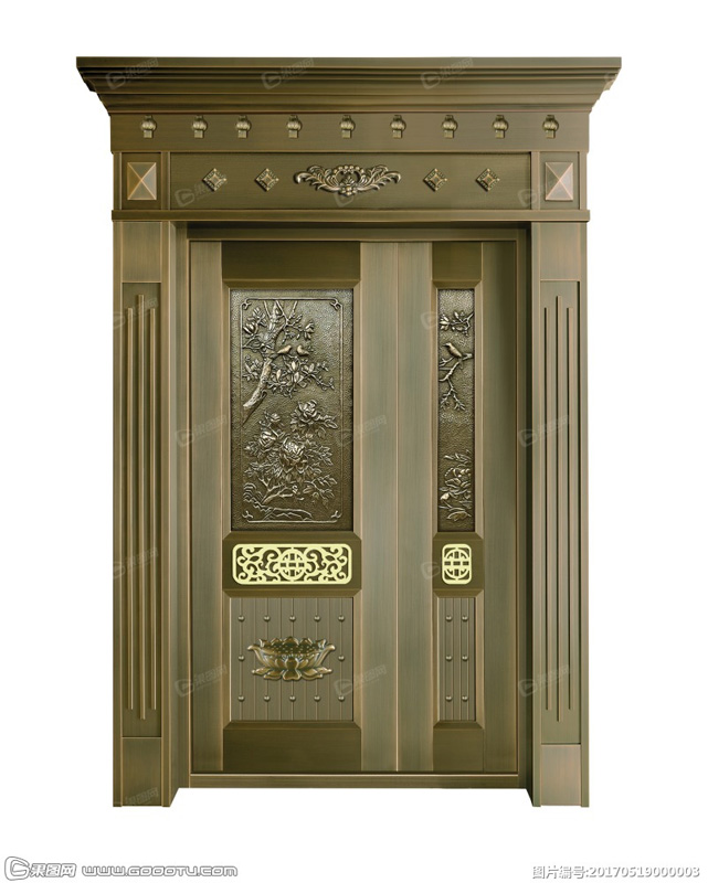 真铜门(雕花板为扫描)