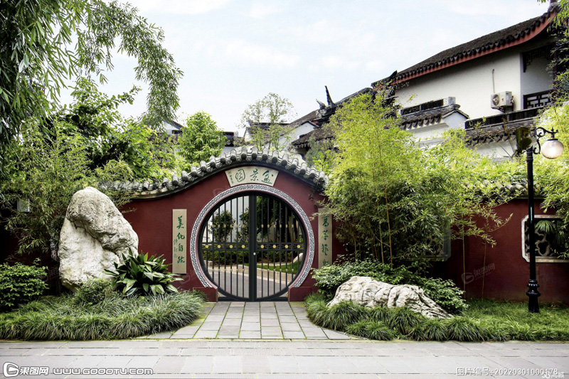 中式庭院铸铝门