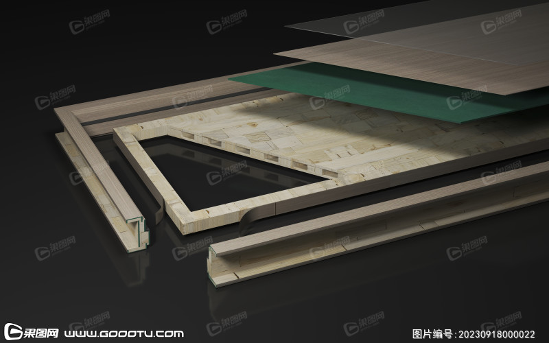 绿晶板木门分层 (1)