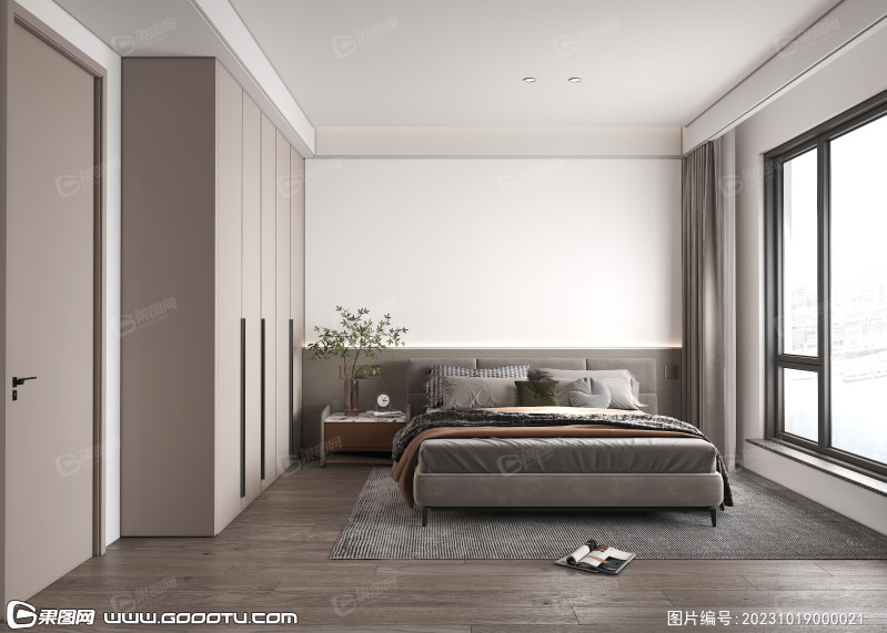 1508房(170平米) 次卧一床背景_202109010001